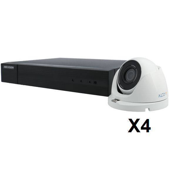 Kit de vidéosurveillance 4 caméras avec enregistreur