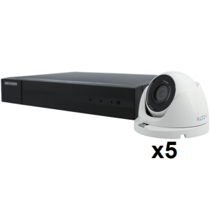 Kit de vidéosurveillance 5 caméras avec enregistreur