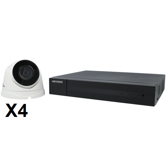 Kit de vidéosurveillance 4 caméras avec enregistreur